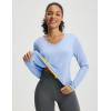 imagebaleaf Womens Long Sleeve Sun Shirts UPF50 UV Protection V Neck Rash Guard Lightweight Quick Dry Workout Hiking TopsLight Blue