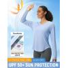 imagebaleaf Womens Long Sleeve Sun Shirts UPF50 UV Protection V Neck Rash Guard Lightweight Quick Dry Workout Hiking TopsLight Blue