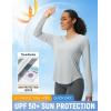 imagebaleaf Womens Long Sleeve Sun Shirts UPF50 UV Protection V Neck Rash Guard Lightweight Quick Dry Workout Hiking TopsLight Gray