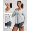 imagebaleaf Womens Long Sleeve Sun Shirts UPF50 UV Protection V Neck Rash Guard Lightweight Quick Dry Workout Hiking TopsLight Gray