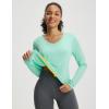 imagebaleaf Womens Long Sleeve Sun Shirts UPF50 UV Protection V Neck Rash Guard Lightweight Quick Dry Workout Hiking TopsLight Green