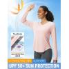 imagebaleaf Womens Long Sleeve Sun Shirts UPF50 UV Protection V Neck Rash Guard Lightweight Quick Dry Workout Hiking TopsLight Pink