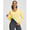 imagebaleaf Womens Long Sleeve Sun Shirts UPF50 UV Protection V Neck Rash Guard Lightweight Quick Dry Workout Hiking TopsYellow