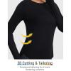 imagebaleaf Womens Long Sleeve Workout Tops Running Cooling Shirts UPF 50 Soft Quick Dry Lightweight Atheltic Gym Outdoor HikingBlack
