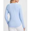 imagebaleaf Womens Long Sleeve Workout Tops Running Cooling Shirts UPF 50 Soft Quick Dry Lightweight Atheltic Gym Outdoor HikingBlue