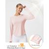 imagebaleaf Womens Long Sleeve Workout Tops Running Cooling Shirts UPF 50 Soft Quick Dry Lightweight Atheltic Gym Outdoor HikingPink