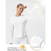 imagebaleaf Womens Long Sleeve Workout Tops Running Cooling Shirts UPF 50 Soft Quick Dry Lightweight Atheltic Gym Outdoor HikingWhite