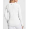 imagebaleaf Womens Long Sleeve Workout Tops Running Cooling Shirts UPF 50 Soft Quick Dry Lightweight Atheltic Gym Outdoor HikingWhite