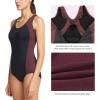 imagebaleaf Womens Racerback Athletic One Piece Modest Bathing SuitBlue