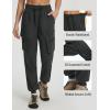 imagebaleaf Womens Ripstop Hiking Pants with 6 Pockets Water Resistant Joggers Lightweight Quick Dry Elastic Waist Travel PantsBlack