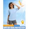 imagebaleaf Womens Short Sleeve Sun Protection Shirts Moisture Wicking Quick Dry Workout Top for Hiking Running UPF 50Light Blue