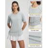 imagebaleaf Womens Short Sleeve Sun Protection Shirts Moisture Wicking Quick Dry Workout Top for Hiking Running UPF 50Light Gray