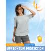 imagebaleaf Womens Short Sleeve Sun Protection Shirts Moisture Wicking Quick Dry Workout Top for Hiking Running UPF 50Light Gray