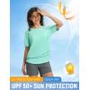 imagebaleaf Womens Short Sleeve Sun Protection Shirts Moisture Wicking Quick Dry Workout Top for Hiking Running UPF 50Light Green