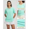 imagebaleaf Womens Short Sleeve Sun Protection Shirts Moisture Wicking Quick Dry Workout Top for Hiking Running UPF 50Light Green