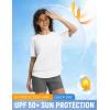 imagebaleaf Womens Short Sleeve Sun Protection Shirts Moisture Wicking Quick Dry Workout Top for Hiking Running UPF 50White