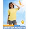 imagebaleaf Womens Short Sleeve Sun Protection Shirts Moisture Wicking Quick Dry Workout Top for Hiking Running UPF 50Yellow