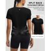 imagebaleaf Womens Short Sleeve Workout Shirts Athletic Tops Sun Protection Breathable TShirts Quick Dry Gym Running TennisBlack
