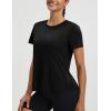 imagebaleaf Womens Short Sleeve Workout Shirts Athletic Tops Sun Protection Breathable TShirts Quick Dry Gym Running TennisBlack