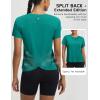 imagebaleaf Womens Short Sleeve Workout Shirts Athletic Tops Sun Protection Breathable TShirts Quick Dry Gym Running TennisGreen