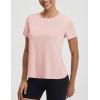 imagebaleaf Womens Short Sleeve Workout Shirts Athletic Tops Sun Protection Breathable TShirts Quick Dry Gym Running TennisLight Pink