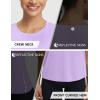 imagebaleaf Womens Short Sleeve Workout Shirts Athletic Tops Sun Protection Breathable TShirts Quick Dry Gym Running TennisLight Purple