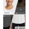 imagebaleaf Womens Short Sleeve Workout Shirts Athletic Tops Sun Protection Breathable TShirts Quick Dry Gym Running TennisWhite