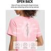 imagebaleaf Womens Short Sleeve Workout Shirts UPF 50 Open Back Tops Sun Protection Athletic Yoga TShirtsLight Pink