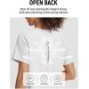 imagebaleaf Womens Short Sleeve Workout Shirts UPF 50 Open Back Tops Sun Protection Athletic Yoga TShirtsStar White