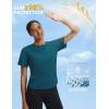 imagebaleaf Womens Short Sleeve Yoga Shirts Soft UPF 50 Workout Tops Sun Protection Athletic TShirtsBlue