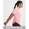 imagebaleaf Womens Short Sleeve Yoga Shirts Soft UPF 50 Workout Tops Sun Protection Athletic TShirtsLight Pink