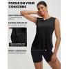 imagebaleaf Womens Sleeveless Athletic Tops Workout Tank Tops Running UPF 50 Breathable Lightweight Tennis Dry Loose FitBlack