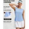 imagebaleaf Womens Sleeveless Athletic Tops Workout Tank Tops Running UPF 50 Breathable Lightweight Tennis Dry Loose FitLight Blue