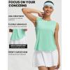 imagebaleaf Womens Sleeveless Athletic Tops Workout Tank Tops Running UPF 50 Breathable Lightweight Tennis Dry Loose FitLight Green