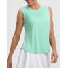 imagebaleaf Womens Sleeveless Athletic Tops Workout Tank Tops Running UPF 50 Breathable Lightweight Tennis Dry Loose FitLight Green