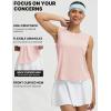imagebaleaf Womens Sleeveless Athletic Tops Workout Tank Tops Running UPF 50 Breathable Lightweight Tennis Dry Loose FitLight Pink
