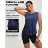 imagebaleaf Womens Sleeveless Athletic Tops Workout Tank Tops Running UPF 50 Breathable Lightweight Tennis Dry Loose FitNavy Blue