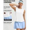 imagebaleaf Womens Sleeveless Athletic Tops Workout Tank Tops Running UPF 50 Breathable Lightweight Tennis Dry Loose FitWhite