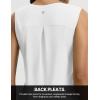 imagebaleaf Womens Sleeveless Athletic Tops Workout Tank Tops Running UPF 50 Breathable Lightweight Tennis Dry Loose FitWhite