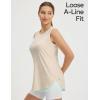 imagebaleaf Womens Sleeveless Workout Tank Tops Lightweight UPF50 Soft Loose Fit Athletic Yoga Running Gym ShirtsLight Brown