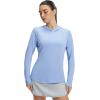 imagebaleaf Womens Sun Shirts UPF 50 Mesh Back Lightweight Breathable Long Sleeve Shirt SPF Hoodie for Fishing HikingLight Blue