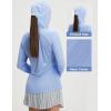 imagebaleaf Womens Sun Shirts UPF 50 Mesh Back Lightweight Breathable Long Sleeve Shirt SPF Hoodie for Fishing HikingLight Blue