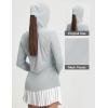 imagebaleaf Womens Sun Shirts UPF 50 Mesh Back Lightweight Breathable Long Sleeve Shirt SPF Hoodie for Fishing HikingLight Gray