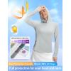 imagebaleaf Womens Sun Shirts UPF 50 Mesh Back Lightweight Breathable Long Sleeve Shirt SPF Hoodie for Fishing HikingLight Gray