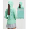 imagebaleaf Womens Sun Shirts UPF 50 Mesh Back Lightweight Breathable Long Sleeve Shirt SPF Hoodie for Fishing HikingLight Green