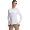 imagebaleaf Womens Sun Shirts UPF 50 Mesh Back Lightweight Breathable Long Sleeve Shirt SPF Hoodie for Fishing HikingWhite