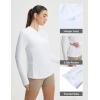 imagebaleaf Womens Sun Shirts UPF 50 Mesh Back Lightweight Breathable Long Sleeve Shirt SPF Hoodie for Fishing HikingWhite