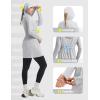 imagebaleaf Womens UPF 50 Long Jacket UV Sun Protection Hoodie Rash Guard Cooling Lightweight Cover Up SPF Swim Beach AthleticLight Gray