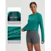 imagebaleaf Womens UPF 50 Long Sleeve Sun Shirts Crop Rash Guard UV Workout Tops SPF Slim Fit Lightweight Athletic HikingGreen