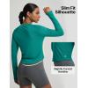 imagebaleaf Womens UPF 50 Long Sleeve Sun Shirts Crop Rash Guard UV Workout Tops SPF Slim Fit Lightweight Athletic HikingGreen